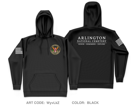 Arlington National Cemetery Core Men's Hooded Performance Sweatshirt - WyvLkZ