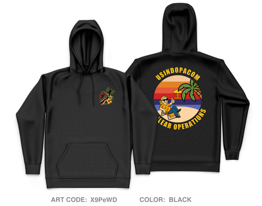 J364 USINDOPACOM Core Men's Hooded Performance Sweatshirt - X9PeWD