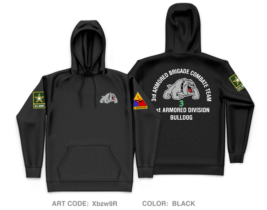 3ABCT 1AD Core Men's Hooded Performance Sweatshirt - Xbzw9R