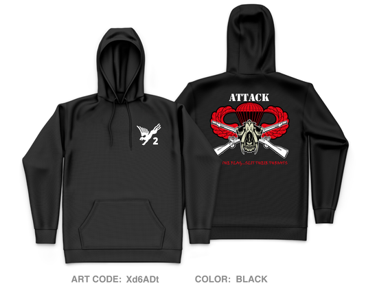 ATTACK Company 2-505th PIR Core Men's Hooded Performance Sweatshirt - Xd6ADt