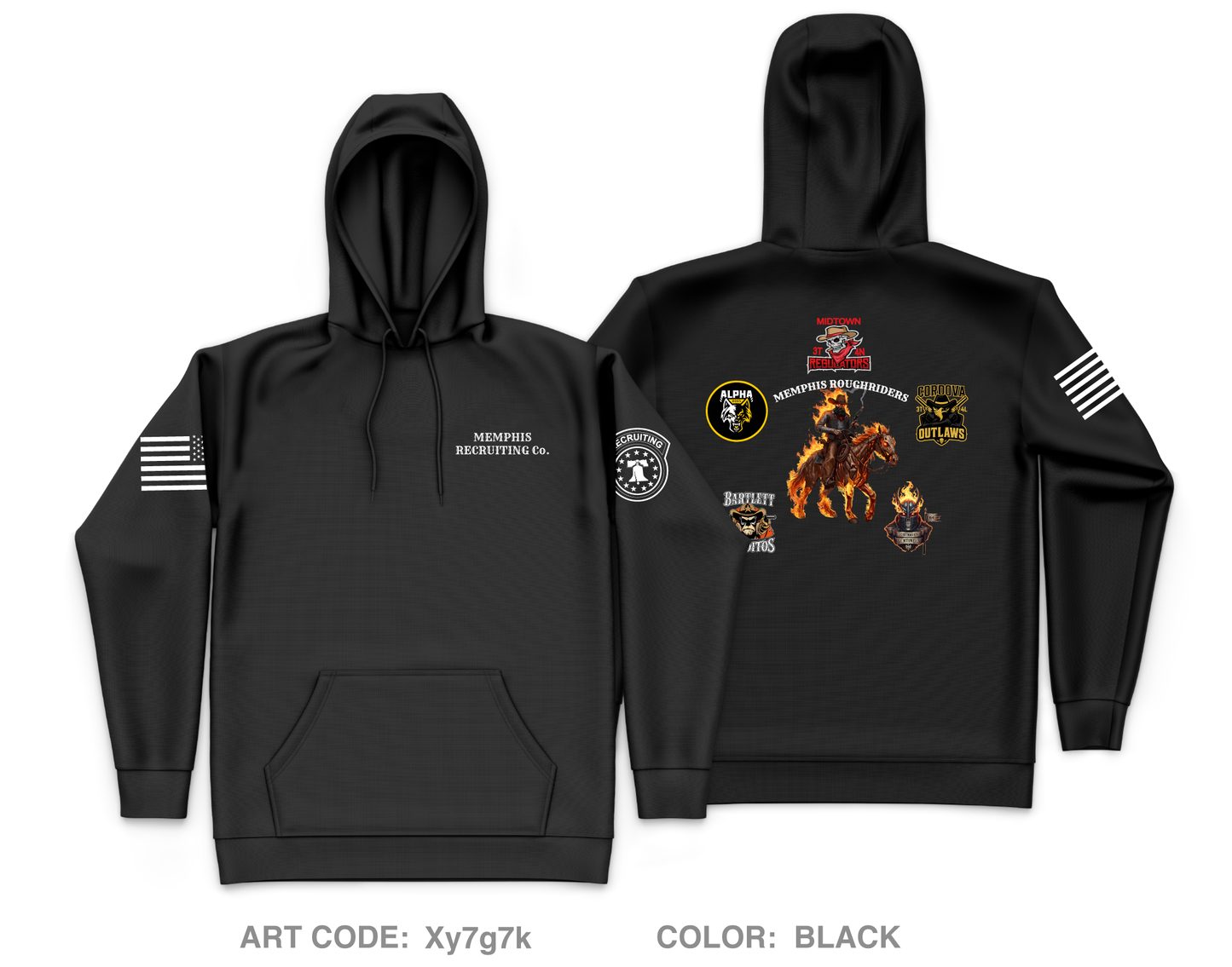 Memphis Recruiting Company Core Men's Hooded Performance Sweatshirt - Xy7g7k