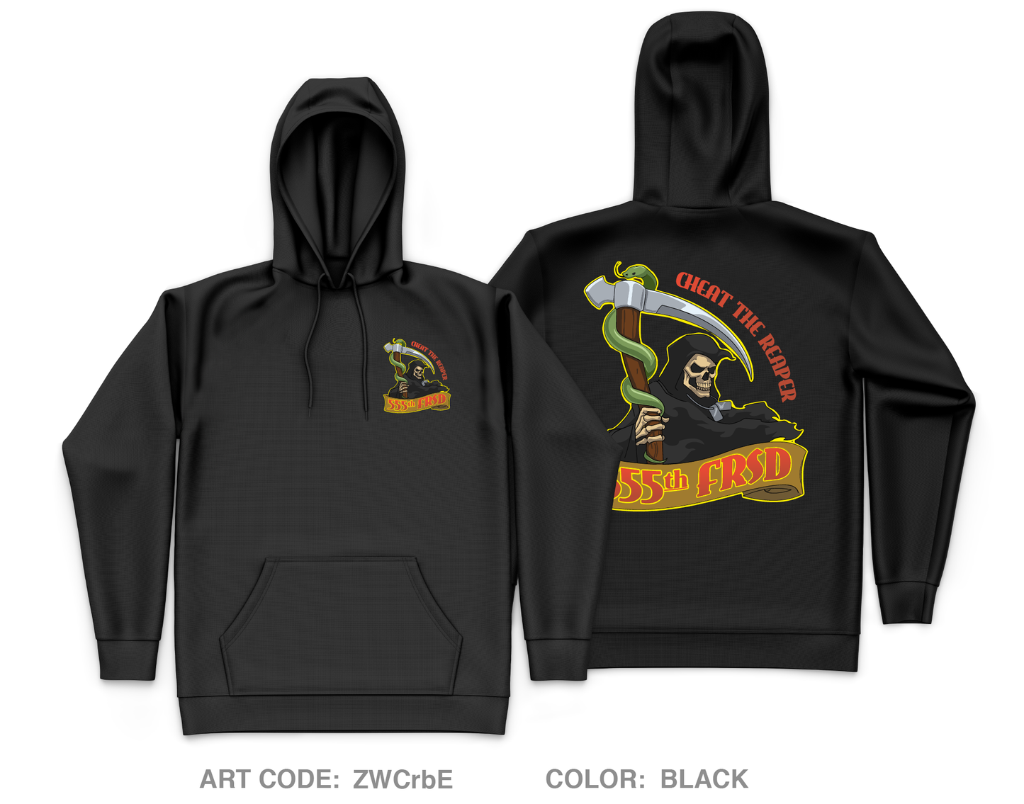 555th FRSD Core Men's Hooded Performance Sweatshirt - ZWCrbE