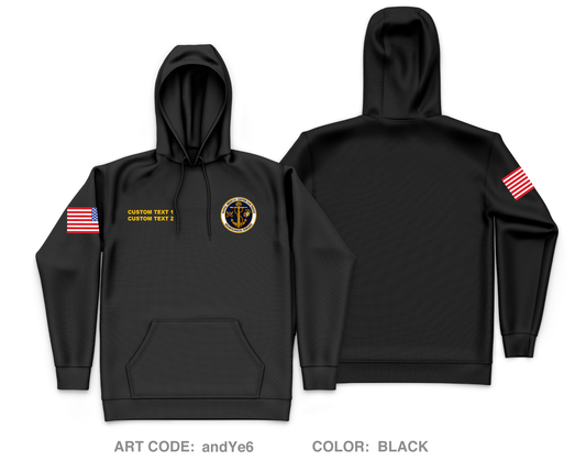 CUSTOM NMCSD Neurosurgery Core Men's Hooded Performance Sweatshirt - andYe6
