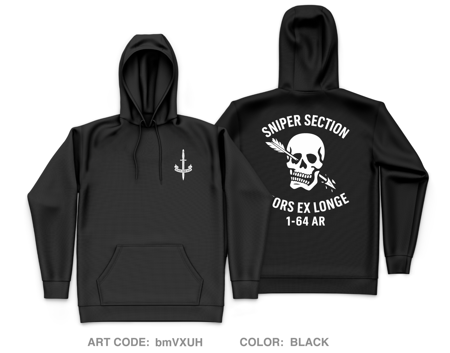1-64 AR HHC SNIPER SECTION Core Men's Hooded Performance Sweatshirt - bmVXUH