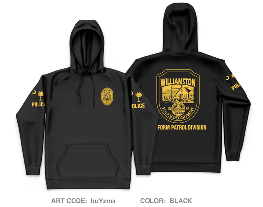 Williamston Police Department Core Men's Hooded Performance Sweatshirt - buYzma