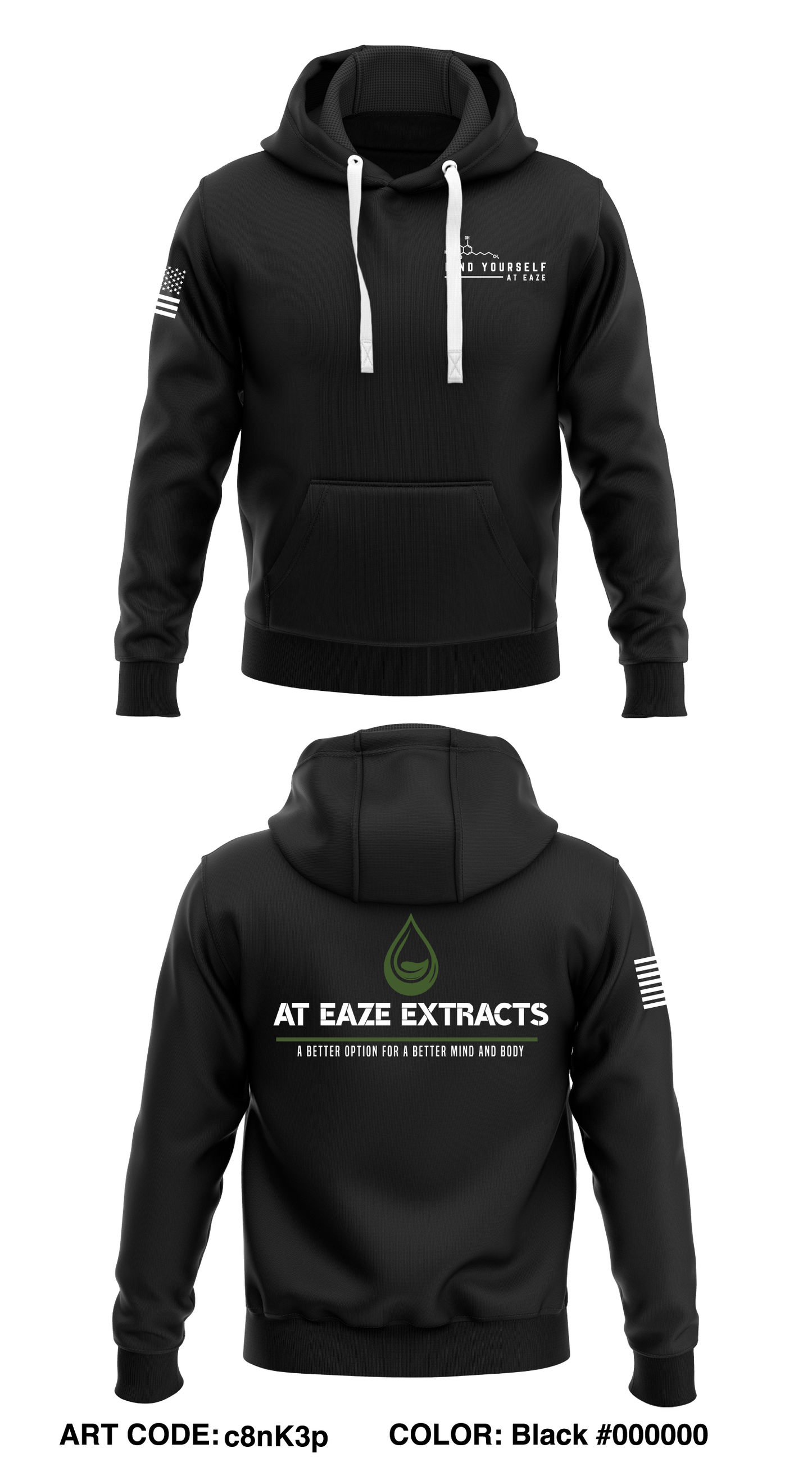 At Eaze Extracts Store 1 Core Men's Hooded Performance Sweatshirt - c8nK3p
