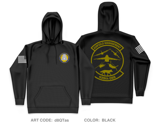 KCEF 439TH AIRFIELD MANAGEMENT Core Men's Hooded Performance Sweatshirt - d8QTas