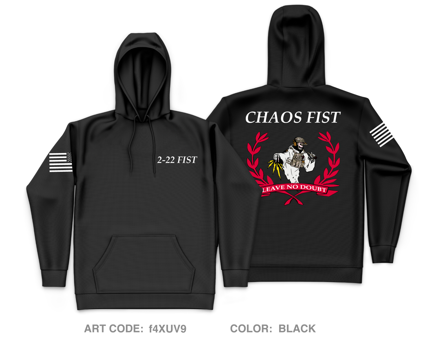 CHAOS FIST Core Men's Hooded Performance Sweatshirt - f4XUV9