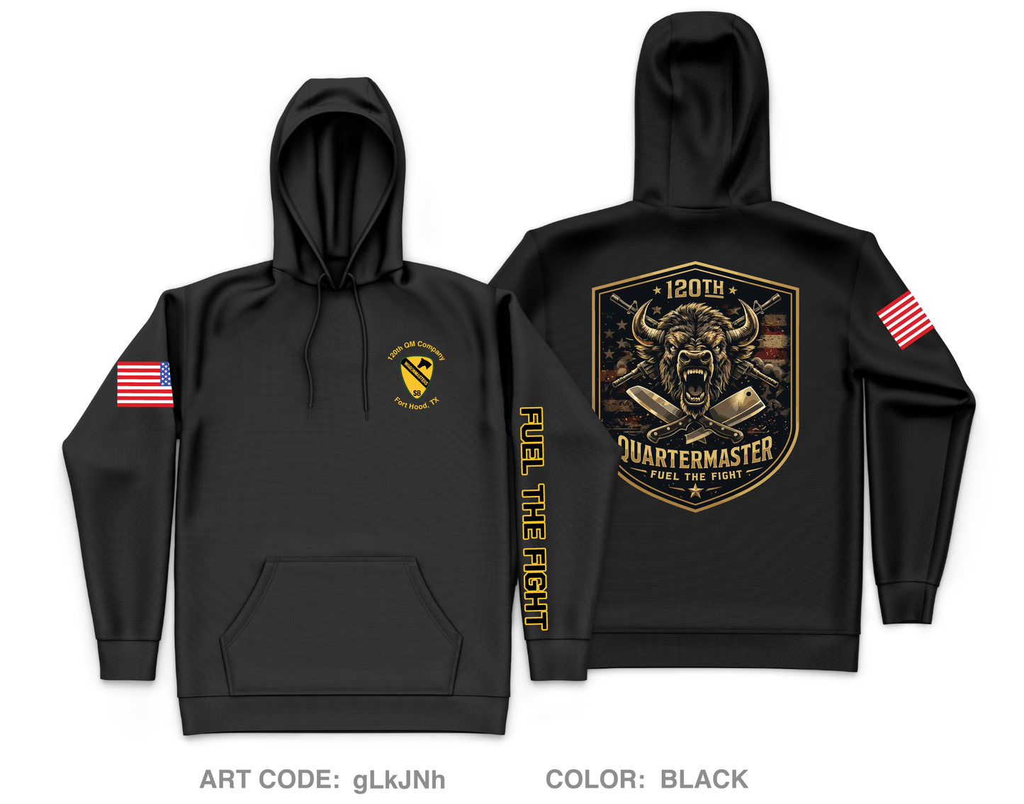 JCCoE, 266th QM BN, 23rd QM BDE Core Men's Hooded Performance Sweatshirt - gLkJNh