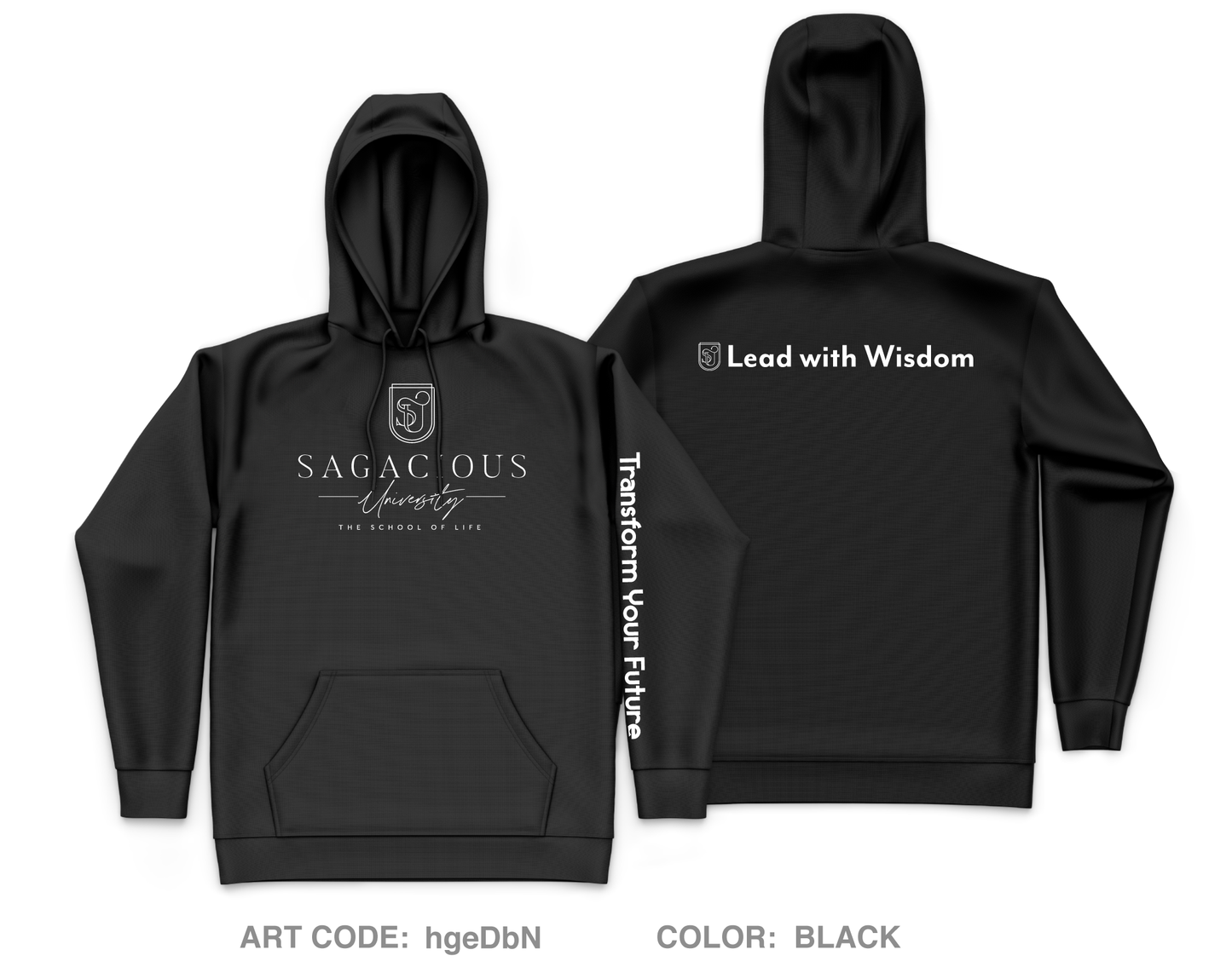 Sagacious University Core Men's Hooded Performance Sweatshirt - hgeDbN