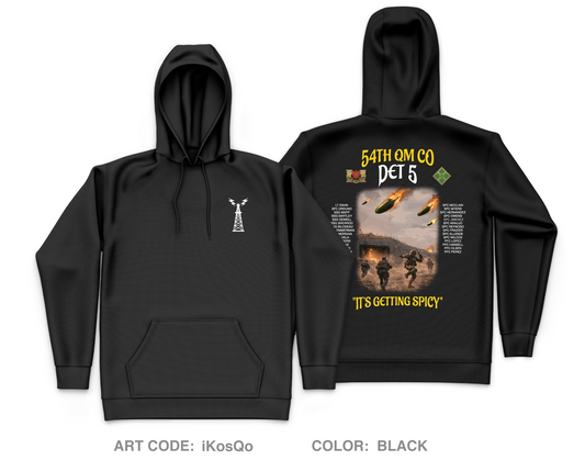 54th QM CO DET 5 Core Men's Hooded Performance Sweatshirt - iKosQo