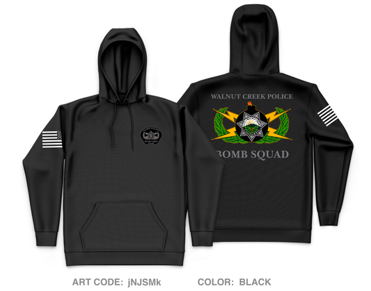 Walnut Creek Police Bomb Squad Core Men's Hooded Performance Sweatshirt - jNJSMk