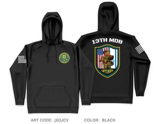13th MDB Core Men's Hooded Performance Sweatshirt - jXDJCV
