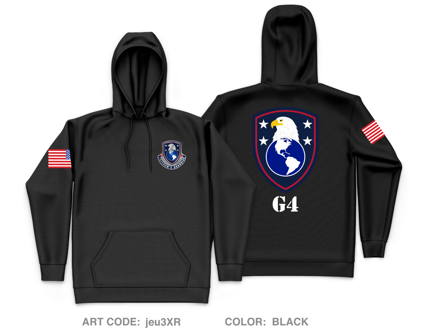 USAWHC G4 Core Men's Hooded Performance Sweatshirt - jeu3XR