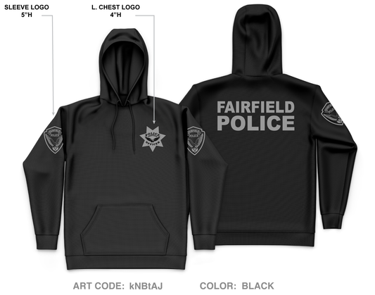 Fairfield Police K9 Unit Core Men's Hooded Performance Sweatshirt - kNBtAJ
