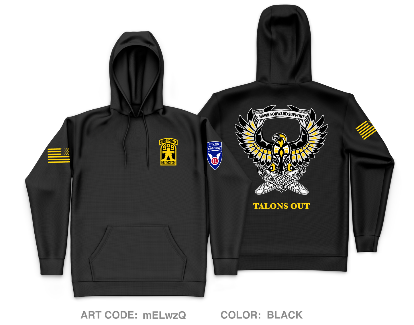 Hawk 3-509th ABN IN Core Men's Hooded Performance Sweatshirt - mELwzQ