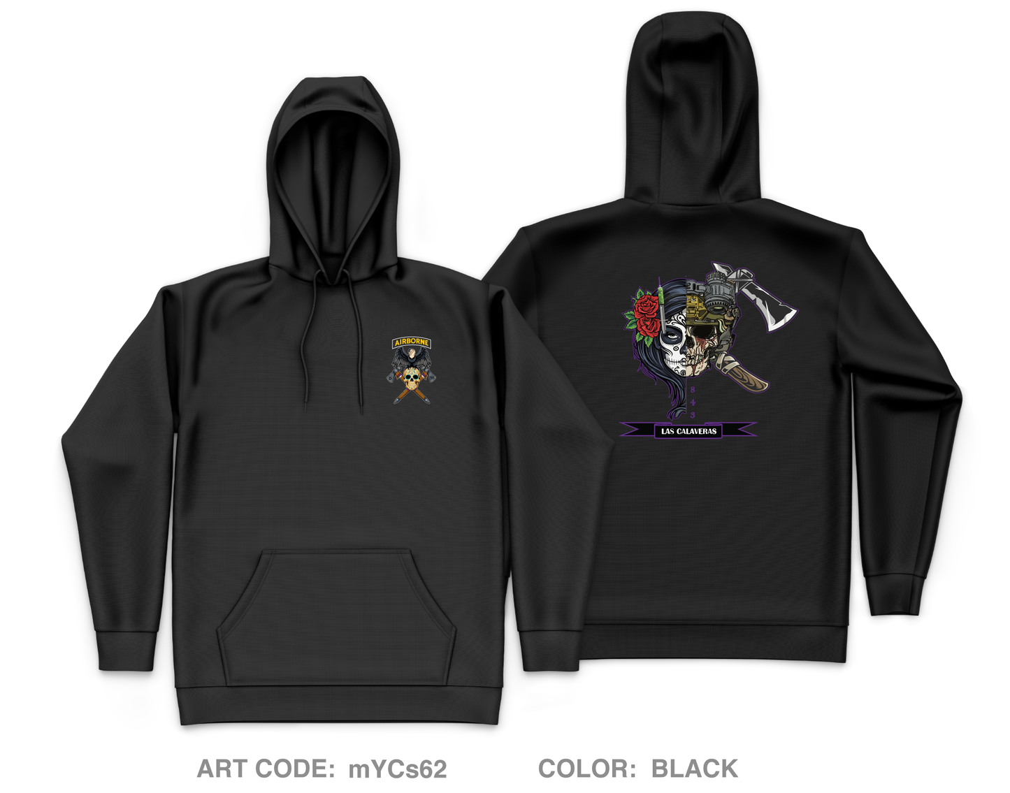 D Co 98th CA BN (SO) (A) Core Men's Hooded Performance Sweatshirt - mYCs62