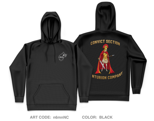 Convict Section Core Men's Hooded Performance Sweatshirt - n6mnNC