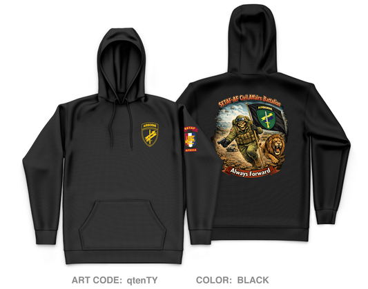 SETAF-AF Civil Affairs Battalion Core Men's Hooded Performance Sweatshirt - qtenTY