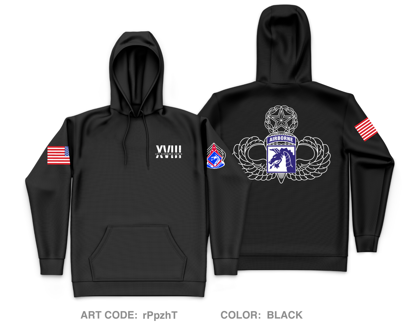XVIII Airborne Corps OSJA Core Men's Hooded Performance Sweatshirt - rPpzhT