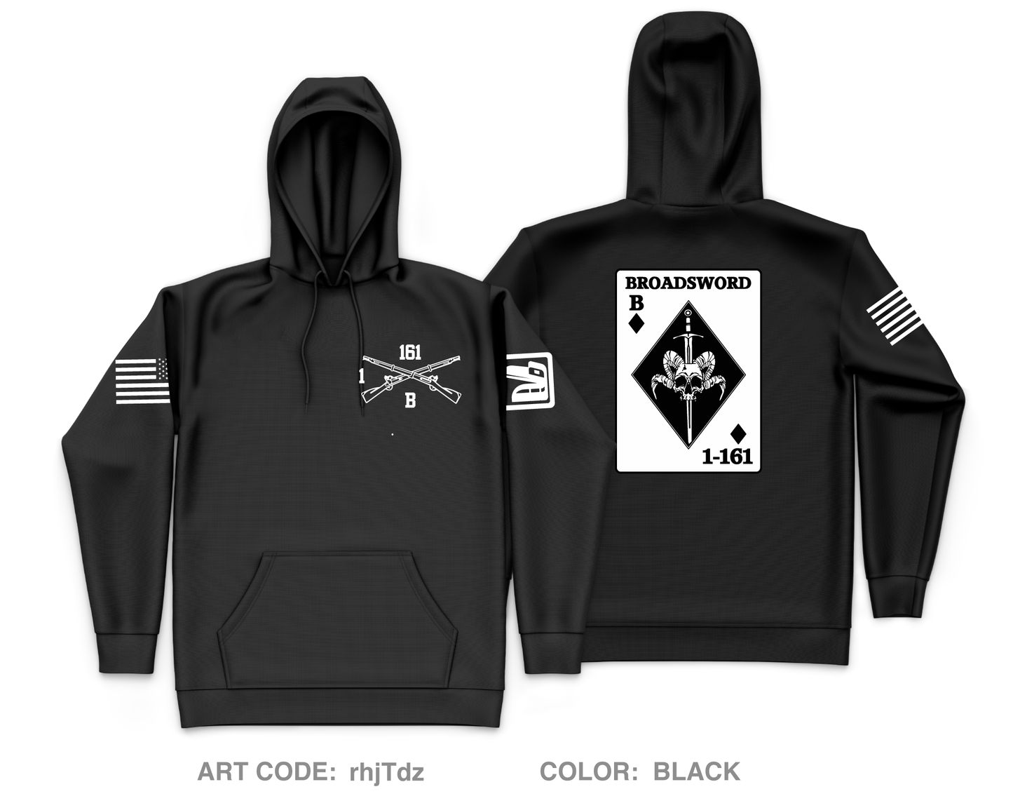 BOLD COMPANY, 1ST BN 161ST INFANTRY REGIMENT Core Men's Hooded Performance Sweatshirt - rhjTdz
