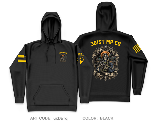 301st MP CO / 3rd PLATOON JOKERS Core Men's Hooded Performance Sweatshirt - uxDaTq