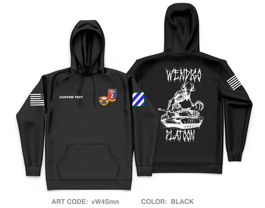1st Platoon Core Men's Hooded Performance Sweatshirt - vW4Smn