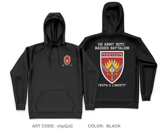 Badger BN Army ROTC Core Men's Hooded Performance Sweatshirt - vhpQJG