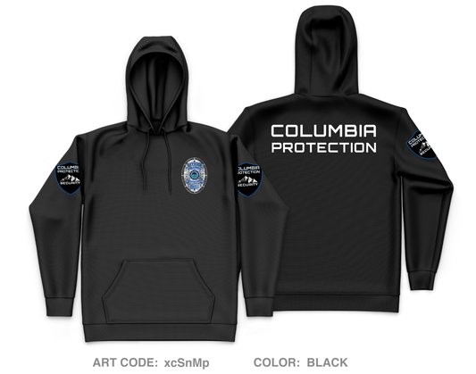 Columbia Protection Security Services Core Men's Hooded Performance Sweatshirt - xcSnMp