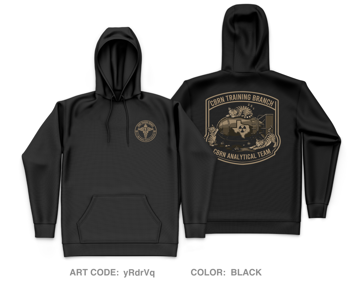 CBRN Training Branch Core Men's Hooded Performance Sweatshirt - yRdrVq