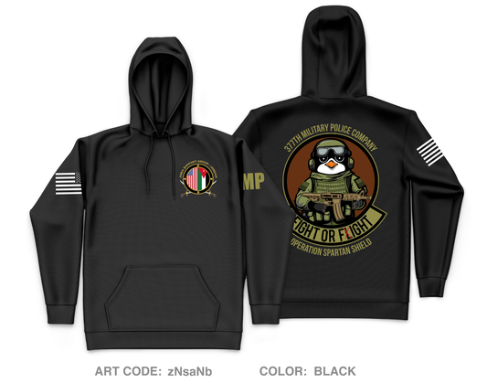 377th MP Co Core Men's Hooded Performance Sweatshirt - zNsaNb