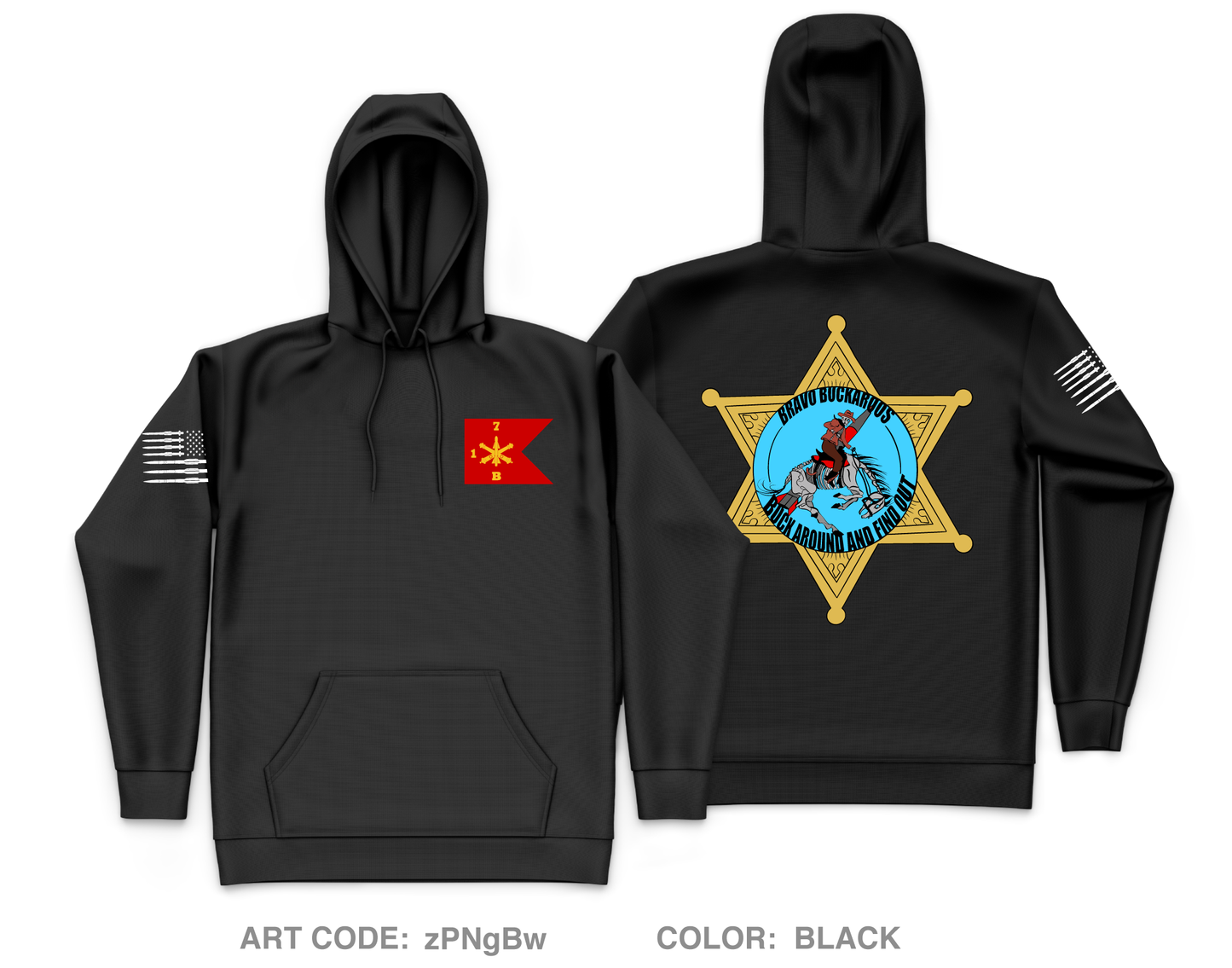 B BTRY, 108th ADA BDE Core Men's Hooded Performance Sweatshirt - zPNgBw