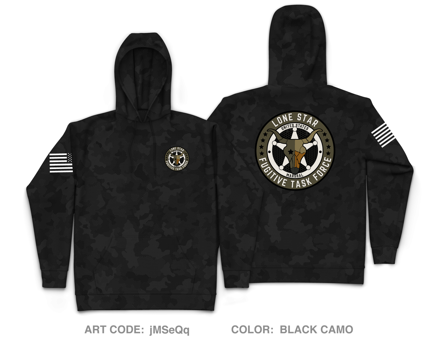 US Marshals Service Lone Star Fugitive Task Force Core Men's Hooded Performance Sweatshirt - jMSeQq