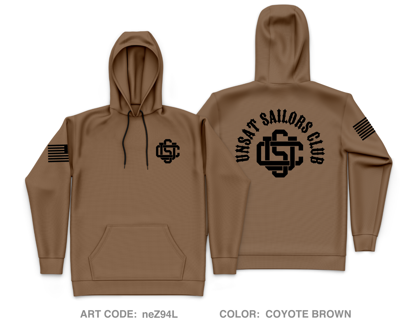 Unsat Sailors Club Core Men's Hooded Performance Sweatshirt - neZ94L