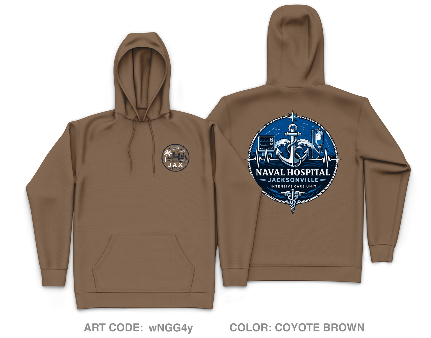 NAS JAX ICU Core Men's Hooded Performance Sweatshirt - wNGG4y