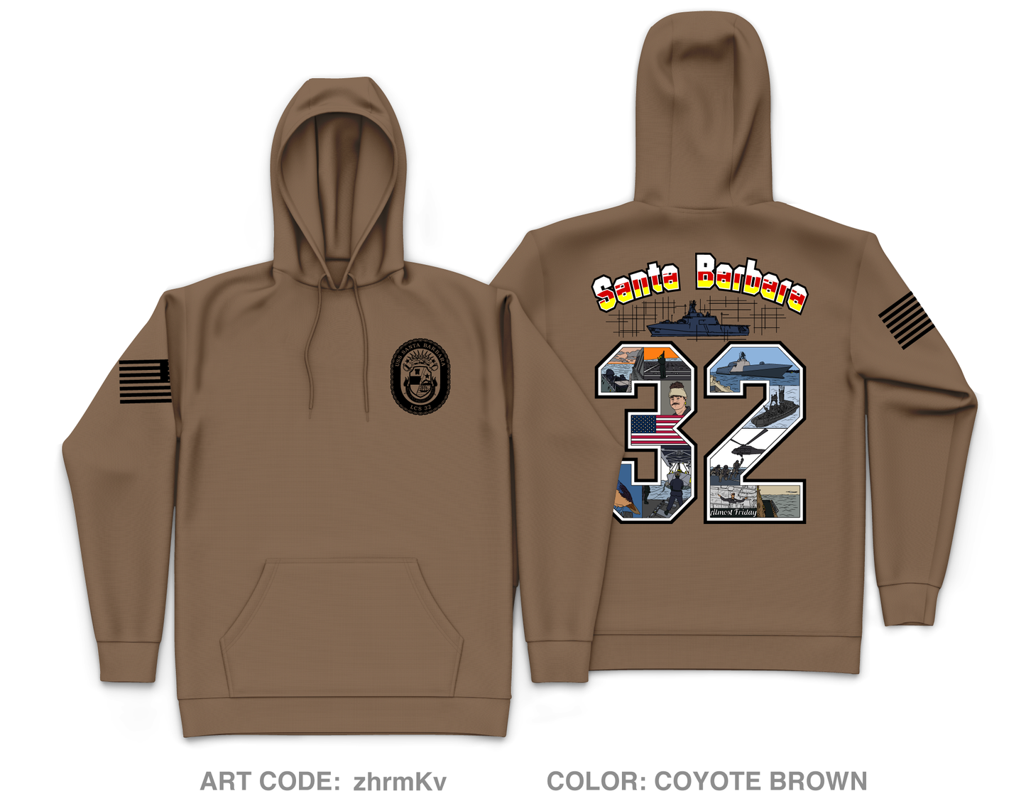 LCS 32 (Gold) Core Men's Hooded Performance Sweatshirt - zhrmKv