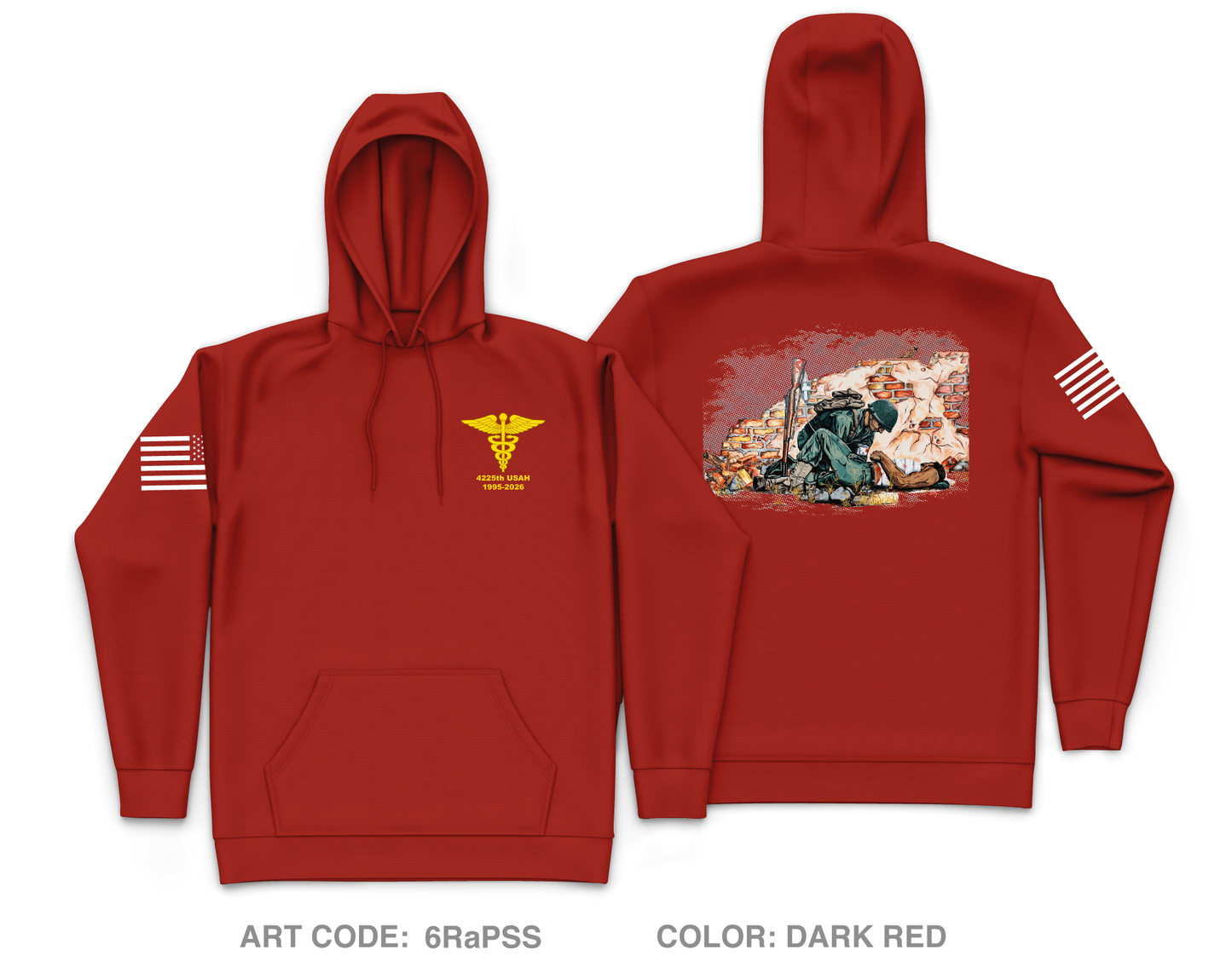 4225 USAH Core Men's Hooded Performance Sweatshirt - 6RaPSS