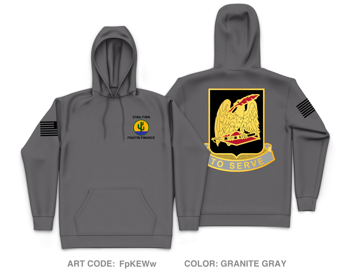 376th Finance Battalion Core Men's Hooded Performance Sweatshirt - FpKEWw