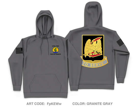 376th Finance Battalion Core Men's Hooded Performance Sweatshirt - FpKEWw