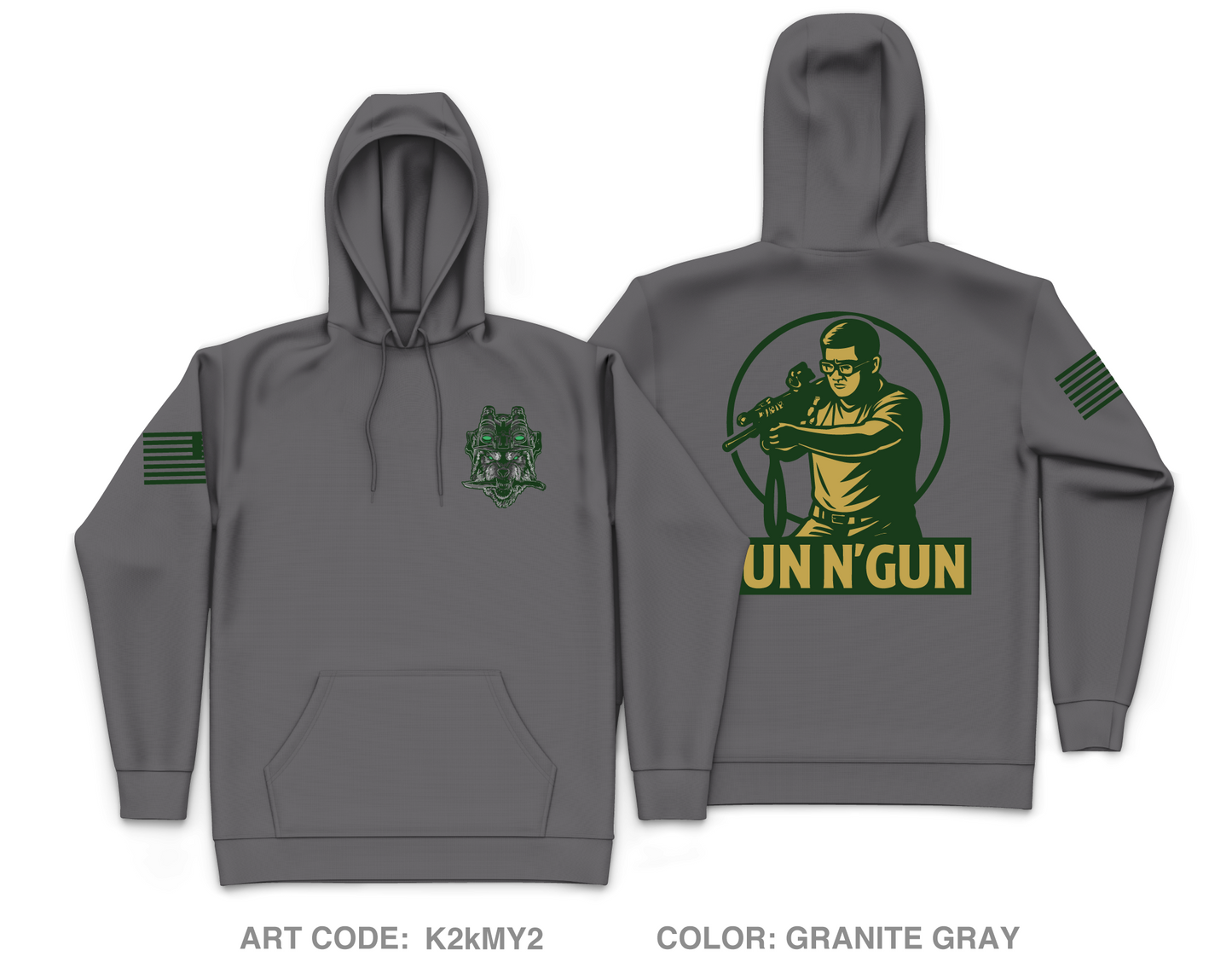 Run N' Gun Club Core Men's Hooded Performance Sweatshirt - K2kMY2