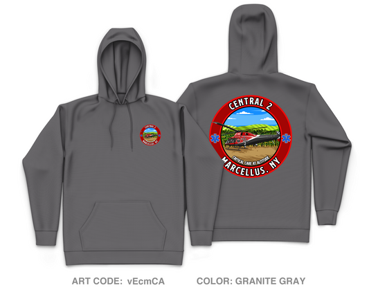 Mercy Flight Marcellus Central 2 Core Men's Hooded Performance Sweatshirt - vEcmCA