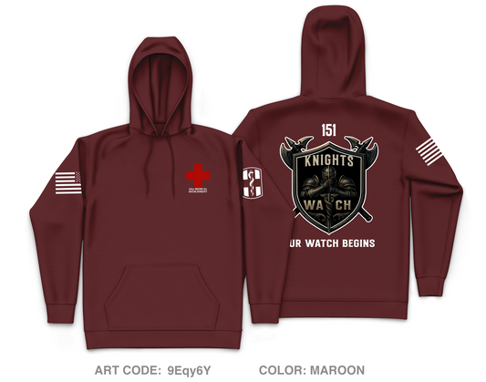 151st Medical Detachment Core Men's Hooded Performance Sweatshirt - 9Eqy6Y