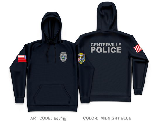 Centerville Police Department Core Men's Hooded Performance Sweatshirt - Esv4jg