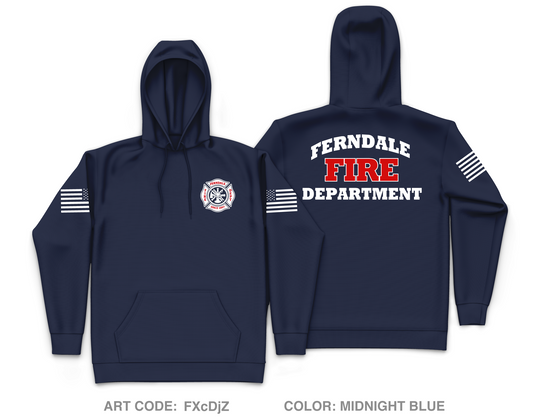 Ferndale Fire Department Core Men's Hooded Performance Sweatshirt - FXcDjZ