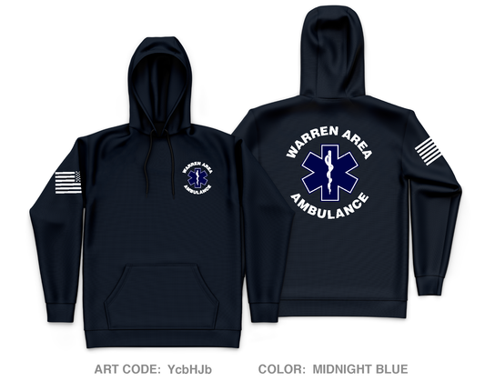 Warren Area Ambulance Core Men's Hooded Performance Sweatshirt - YcbHJb