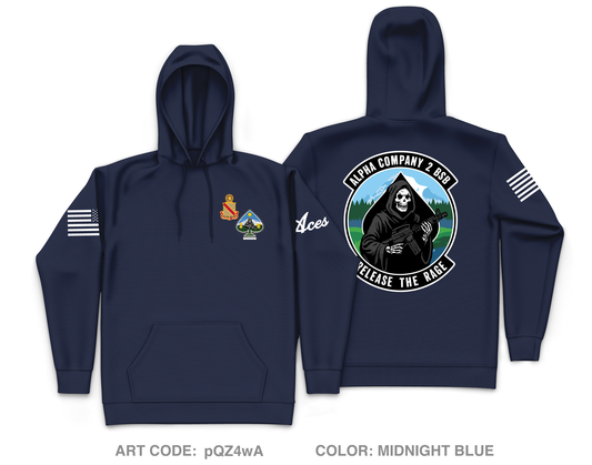 Alpha Company, 2D BSB Core Men's Hooded Performance Sweatshirt - pQZ4wA