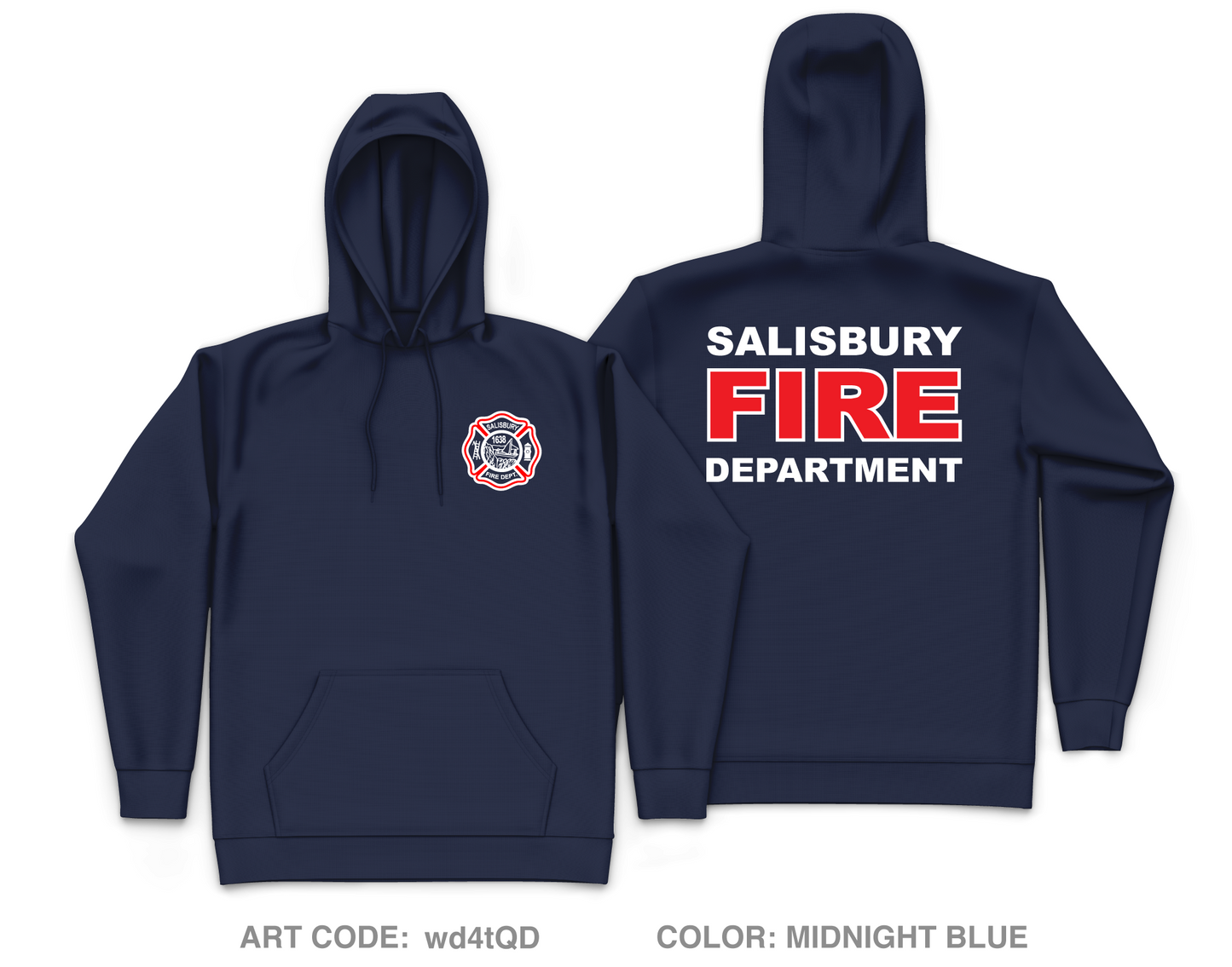 Salisbury Fire Rescue Core Men's Hooded Performance Sweatshirt - wd4tQD