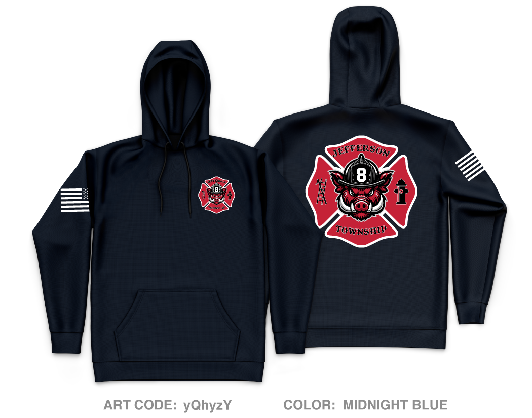 Jefferson Twp Fire/Rescue Store 1 Core Men's Hooded Performance Sweatshirt - yQhyzY