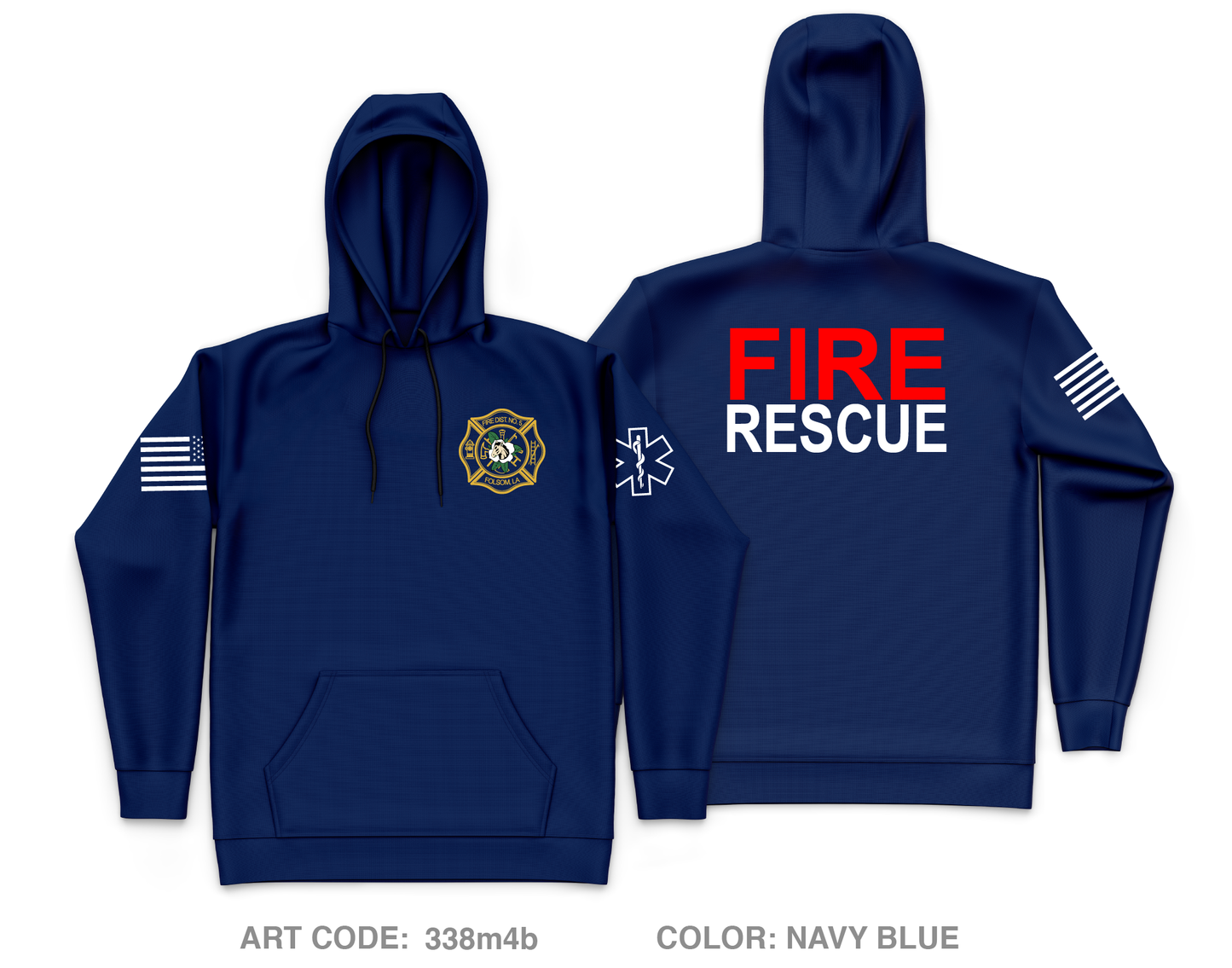 St. Tammany Parish Fire Protection District 5 Core Men's Hooded Performance Sweatshirt - 338m4b
