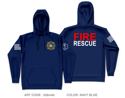 St. Tammany Parish Fire Protection District 5 Core Men's Hooded Performance Sweatshirt - 338m4b